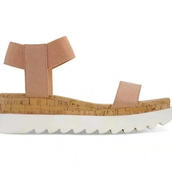 SUN + STONE
MELANYY LACELESS OPEN TOE WEDGE SANDALS - Picture 3 of 4